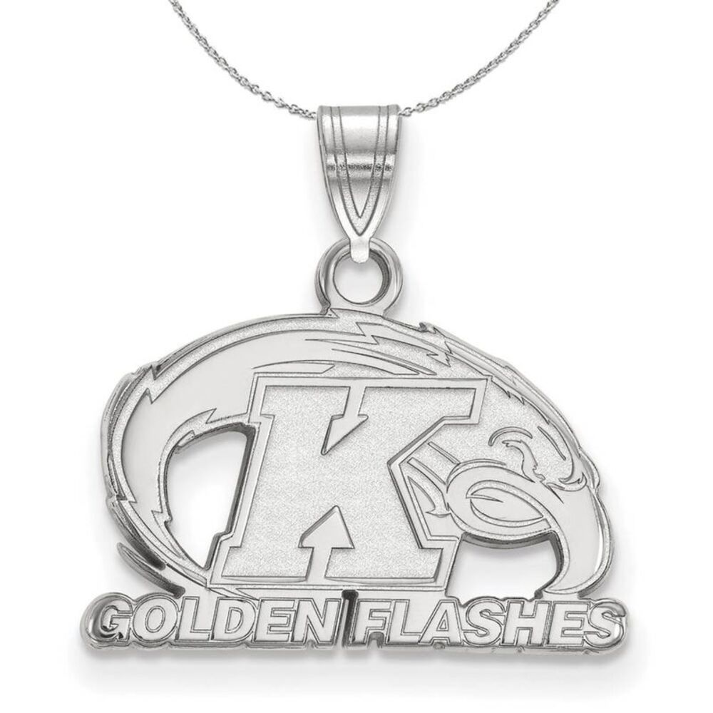 Sterling Silver Kent State Small Pendant Necklace - 24 Inch